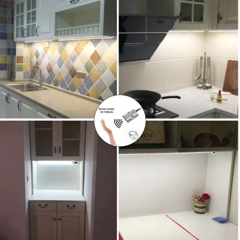 VST Motion Sensor Light Switch, IR Handwave Activated Light Switch For Closet Light LED Lights And Under Cabinet Lighting With 12V JST Male And Female Connector (DC 12/24V 3A)