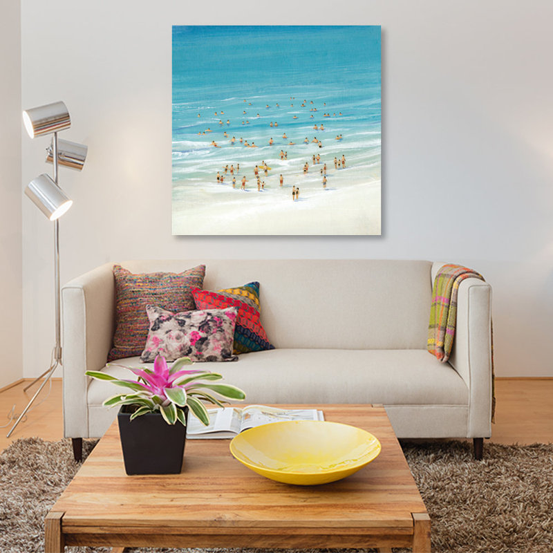 « ocean nage i », impression sur toile, H 12 po x l 12 po x P 1,5 po, Pas de tapis, Toile tendue