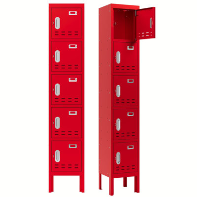 5 Door Metal Locker Lockable Steel Locker