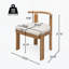 Chaise de salle à manger en bois sans accoudoirs, ensemble de 2