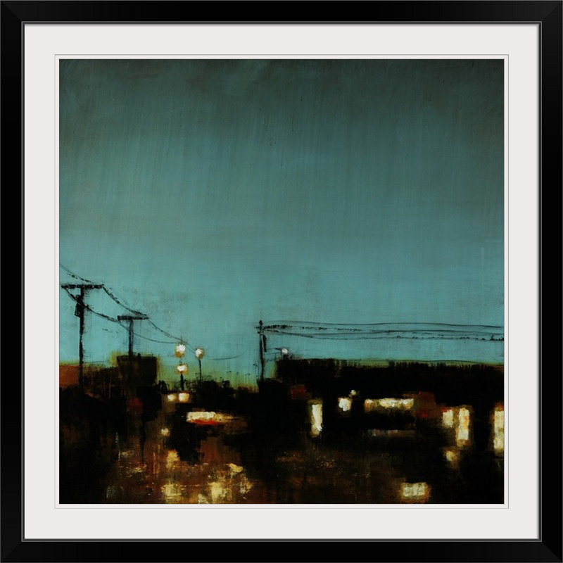 «Rainy Day Works», reproduction d'art Anihya, Cadre noir, H 28 x l 28 po x P 1 po