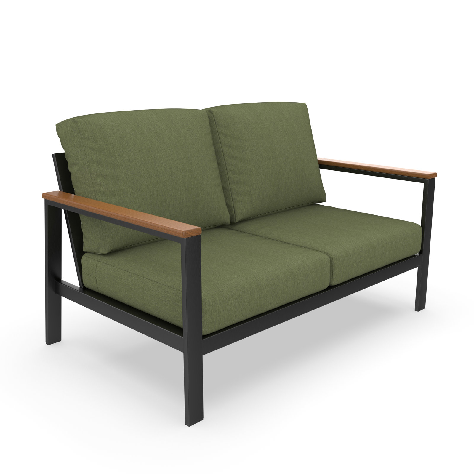 Townsend 55" Sunbrella® Patio Loveseat, Sunbrella Canvas Fern, Yes, Brown