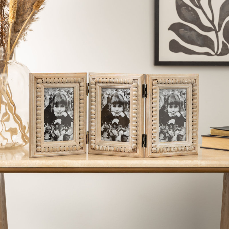 Shepshed Wood 3-Photo Folding Picture Frame