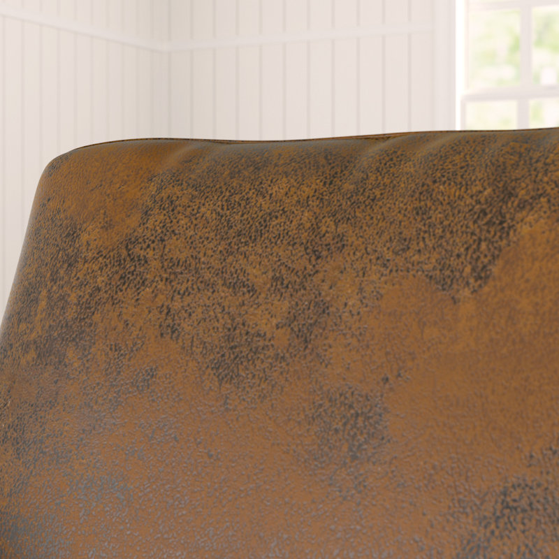 Braxton Upholstered L-Shaped Sectional Reversible, Distressed Brown Polyester