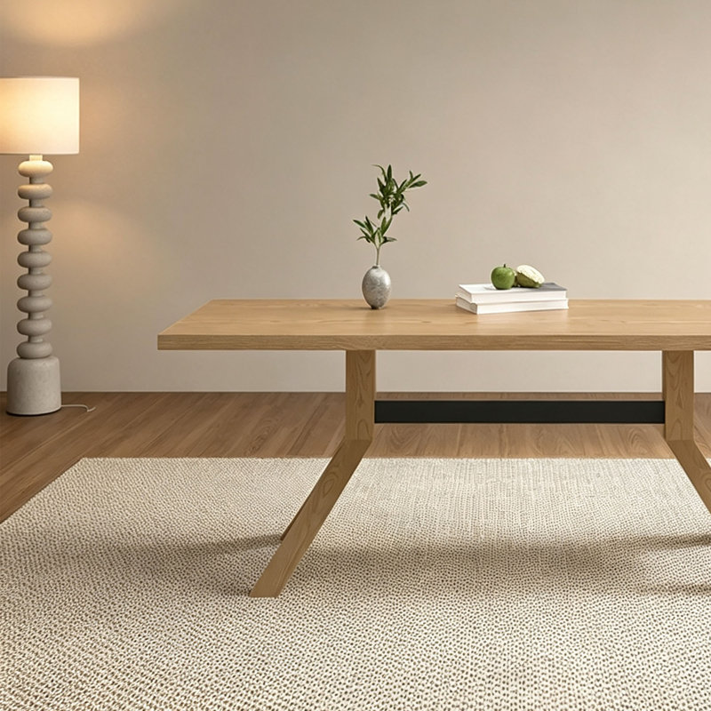 Solid Ash Dining Table, 29.5" H x 55.1" W x 27.6" D