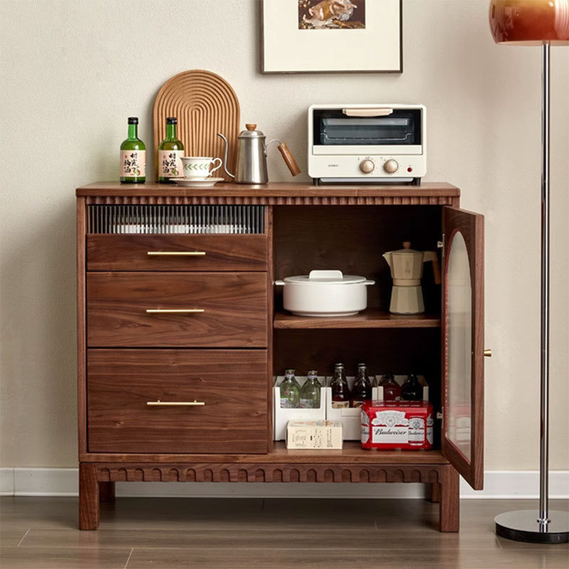 Buffet décoratif minimaliste en verre, H 35,43 po x l 47,24 po x P 17,72 po