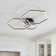 Vitolds 3-Light 40.2" LED Flush Mount Unique with Remote Control