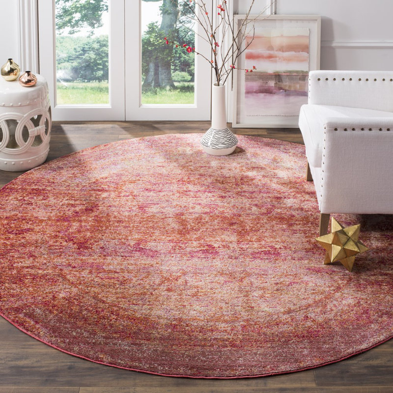 Tumlin Performance Solid Color Rug, Round 6'7"