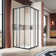 35'' W 72'' H Framed Square Double Slide Shower Enclosure