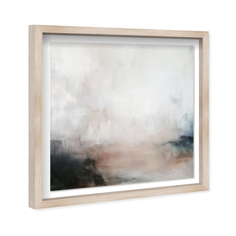 Abstract painting Shadowbox Abstract Print by Oliver Gal, Black Frame, 12 x 12, 17.5"H x 17.5"W, Natural Oak Frame