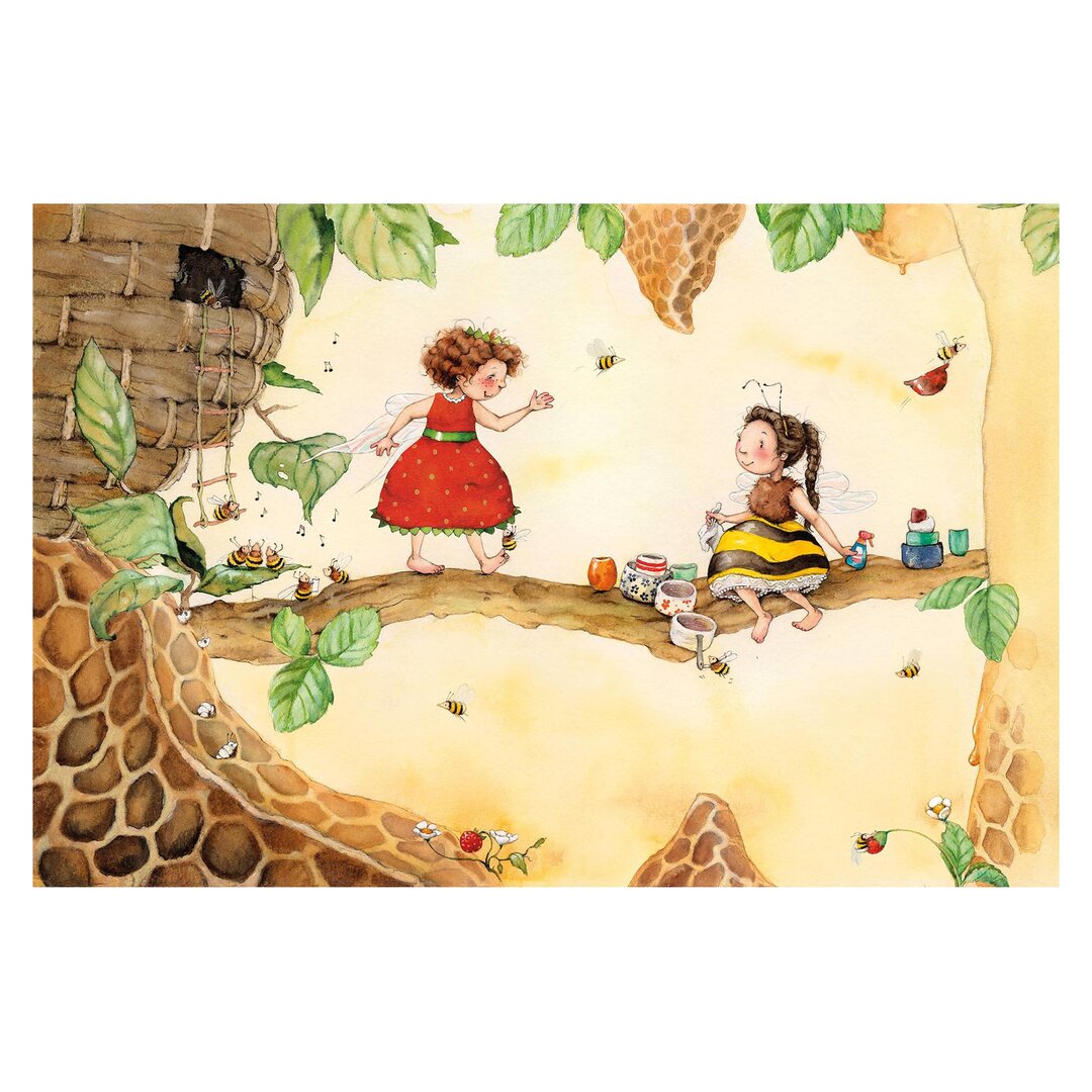 Strukturierte Tapete Evie the Strawberry Fairy – With the Bee Fairy 1,9 m x 288 cm