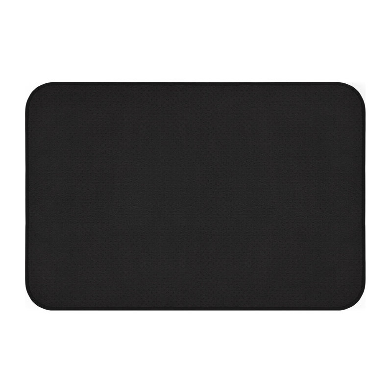 Skid-Resistant Carpet Indoor Area Rug Floor Mat - Black - Many Other Sizes To Choose From, Rectangle 2' x 3'