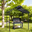 Pavillon de jardin en métal rigide avec rangement, patio