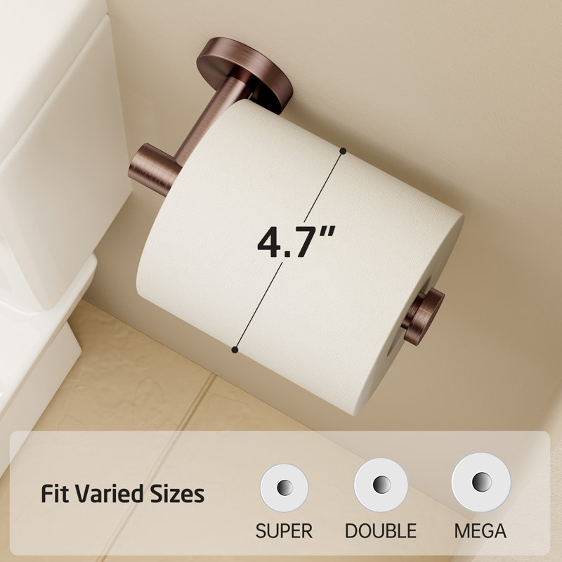 KES Wall Mounted Toilet Paper Holder Bathroom 18/8 Stainless Steel, Brushed Bronze