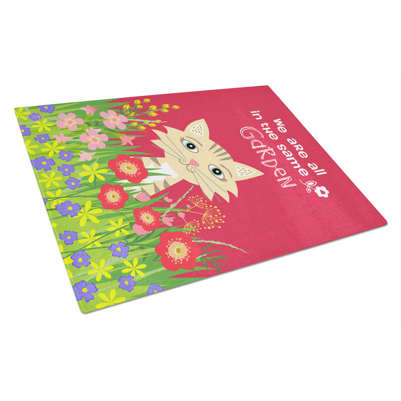 Planche à découper pour chat en verre trempé caroline