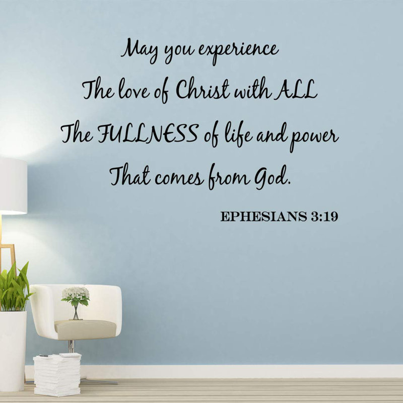 Décalcomanie murale christ biblique quotes, H 15 po x l 22 po