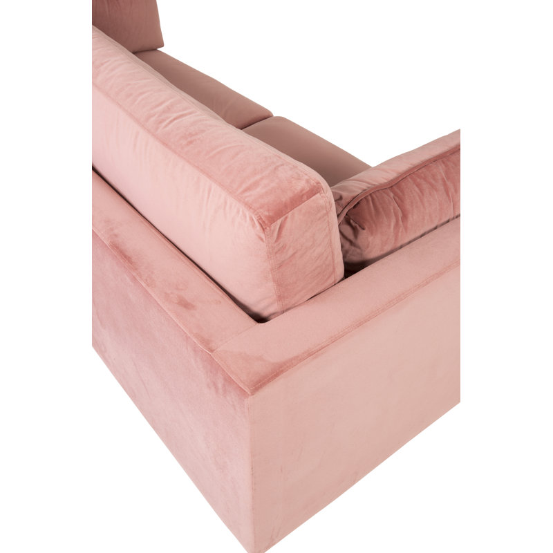Caden 3 Seater Velvet Sofa, Pink