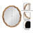 Pieced Wood Round Bathroom Mirror-1154127476
