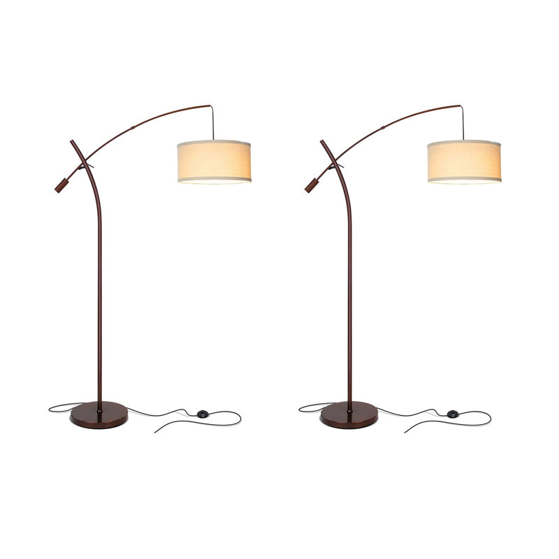 Grayson Modern Style Arc Floor Lamp with Flexible Arm, Bronze