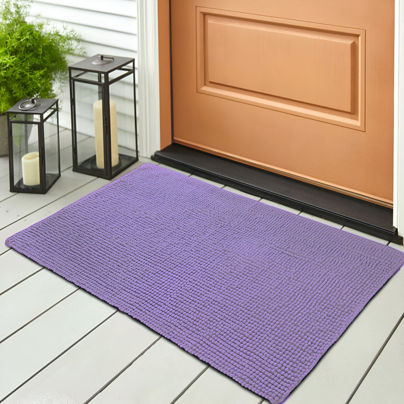  Non-Slip Indoor Door Mat, Lilac, 40cm W x 60cm L