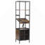 Armoire de rangement avec tablettes ouvertes et porte-séchoir Jarmaine