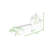 Upholstered Platform Bed with Storage Drawer and Rainbow Design Headboard-1334891710
