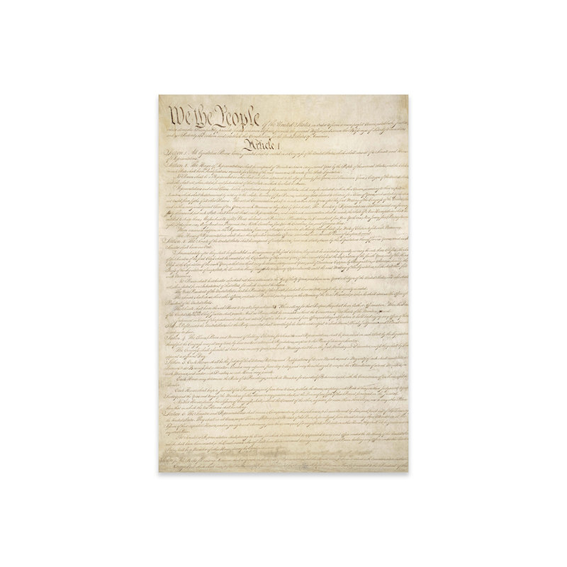 " The Constitution Document ", 32" H x 24" W x 0.25" D