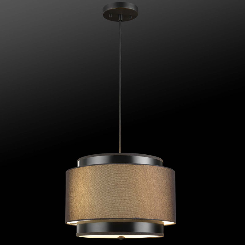 Luminaire suspendu cylindrique simple à 1 lumière Anatollo sans accessoires décoratifs ni accessoires