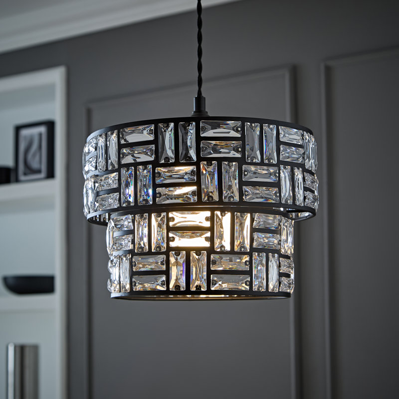 19.5cm H Metal Empire Lamp Shade ( Slip-On ), Black