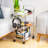 Clear 3 Tier Rolling Utility Cart with Wheels