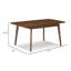 Table de salle à manger Myka, rallonge, bois brun rectangulaire 80 à 98 pouces