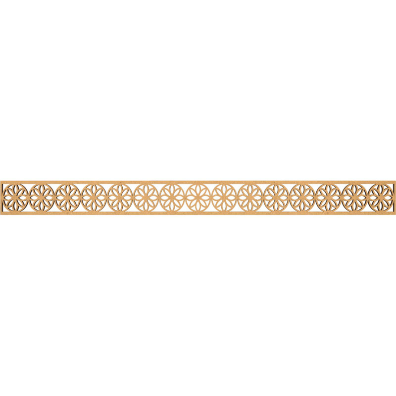 Moulure Blume, H 4 po x l 46,375 po x P 0,375 po, Bois aggloméré brut