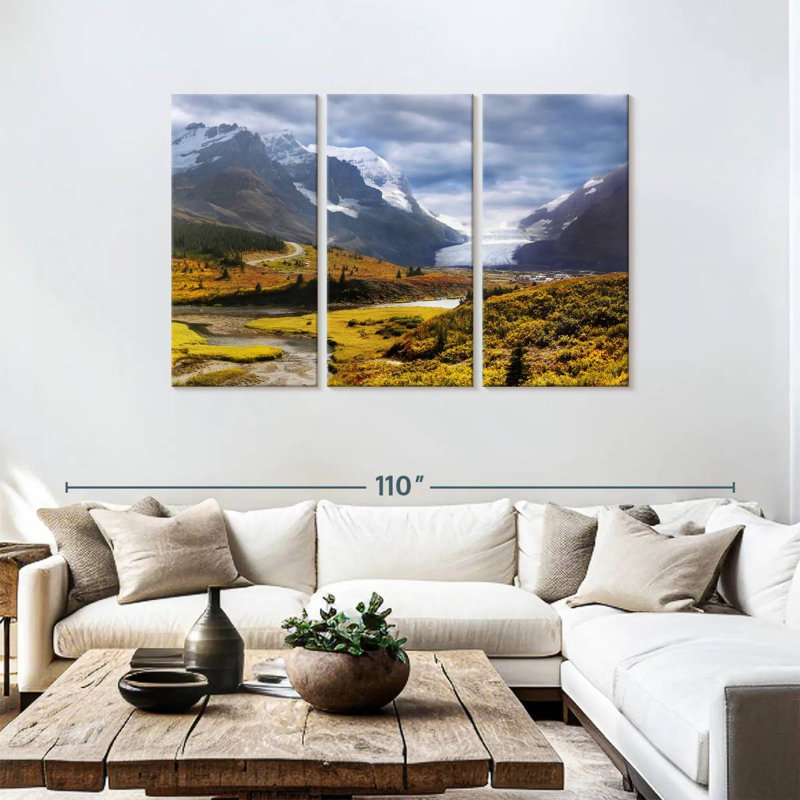 Glacier Athabasca des Rocheuses canadiennes, H 48 po x l 74 po