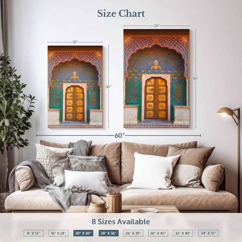Lilie Jaipur City Palace Door, 36" H x 24" W