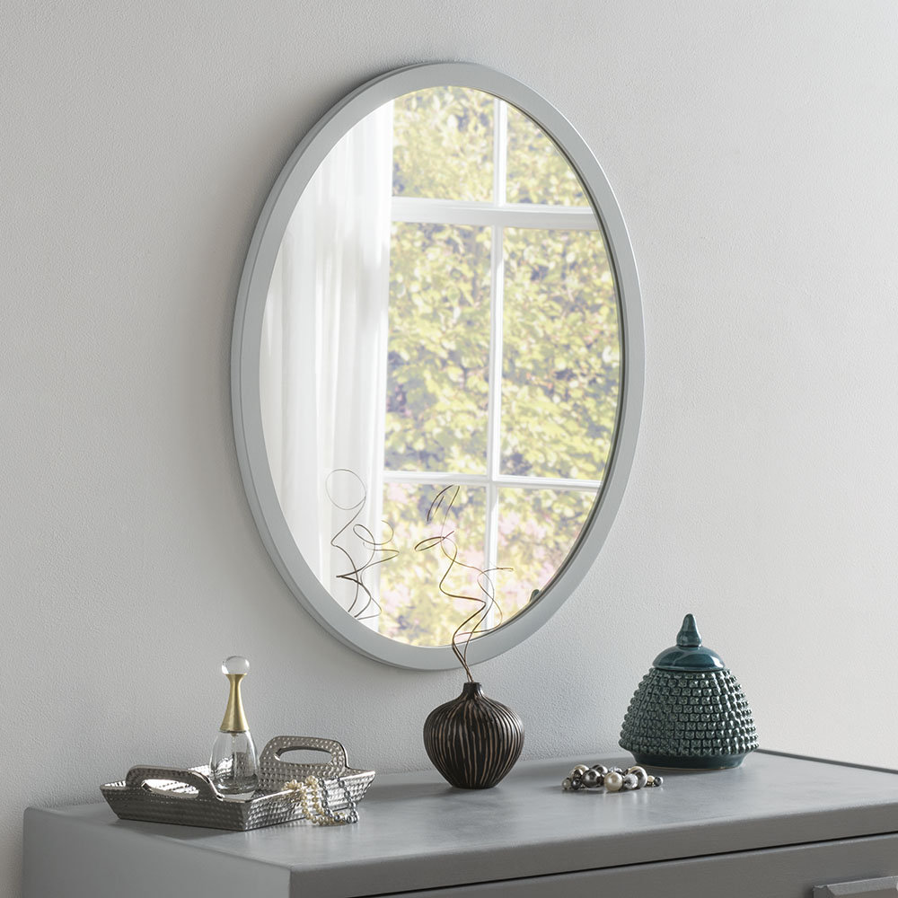 Maureen Oval Wood Framed Wall Mounted Accent Mirror