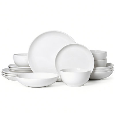 Berrien Pure 16-Piece Stoneware Dinnerware Set - Service For 4