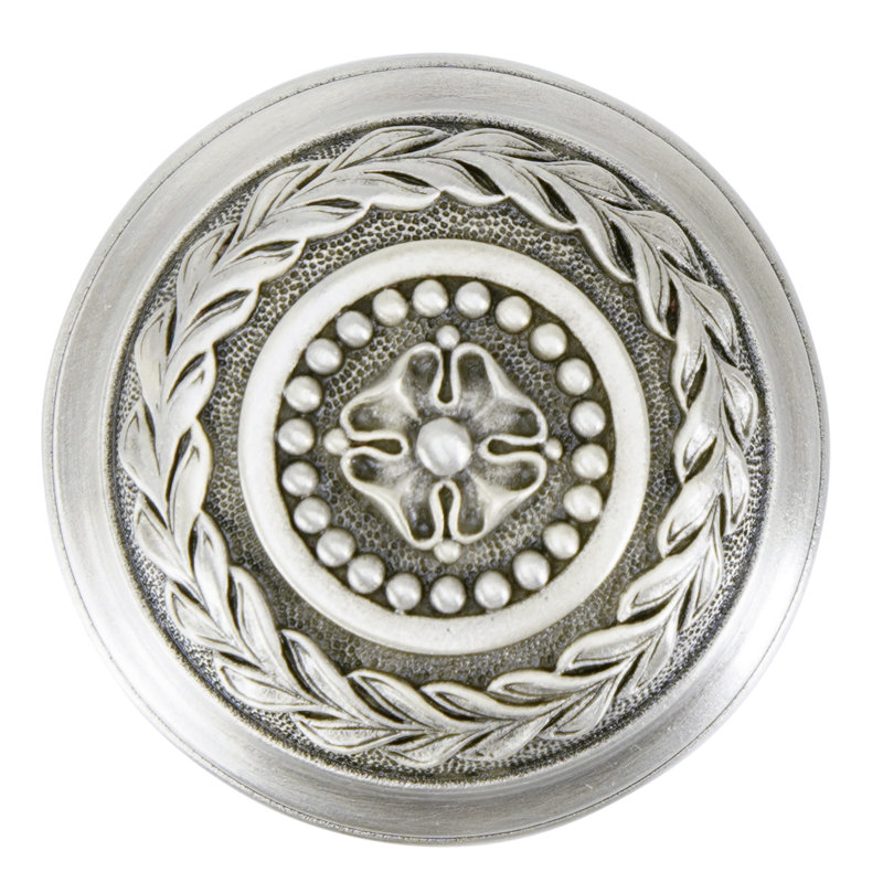 KINGSTON KNOB; BURNISHED, Silver