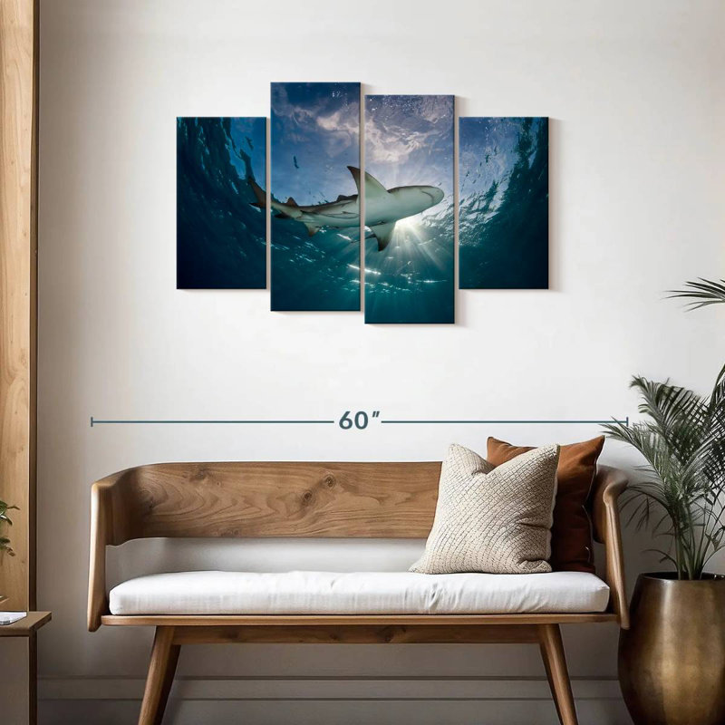 Lemon Shark In The Water, 27" H x 43" W