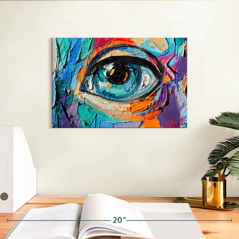 Leisha Abstract Eye Oil, 8" H x 12" W