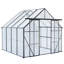 Base surélevée en polycarbonate à double porte de 8 pi x 8 pi et serres en aluminium robuste