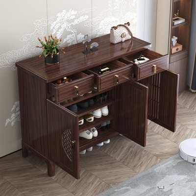 Classical Chinese style storage shoe cabinet