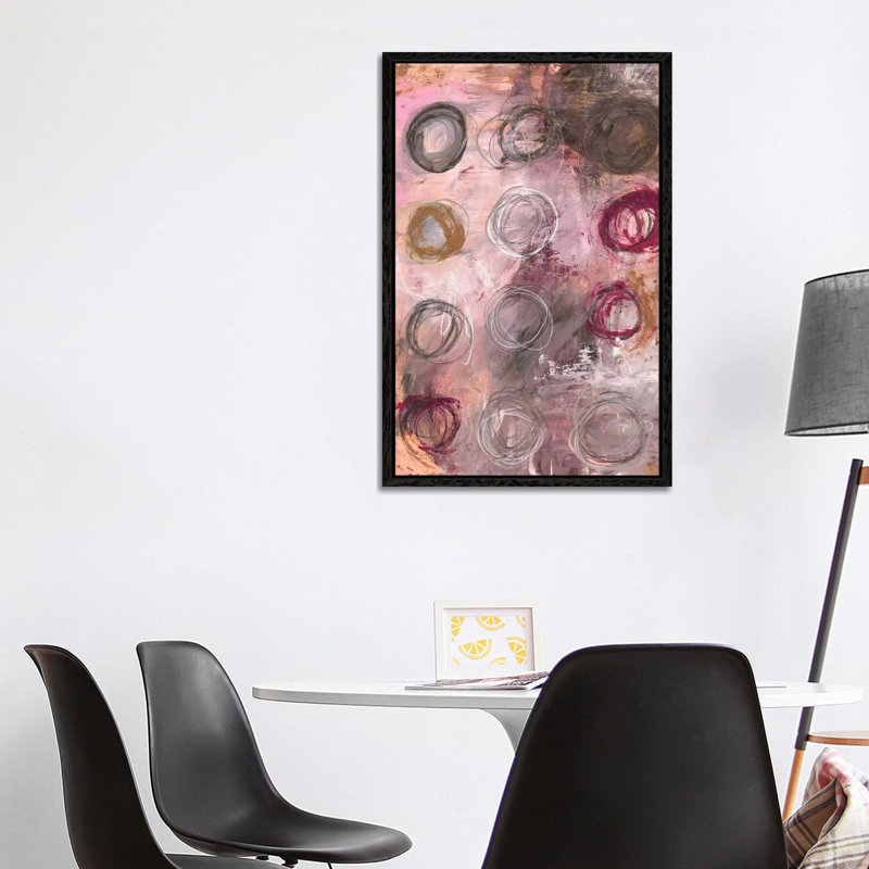 Sister Circles (Little Gem Cicles) by Deb Chaney - Print on Canvas, Black Framed, 101.6 cm H x 66.04 cm W