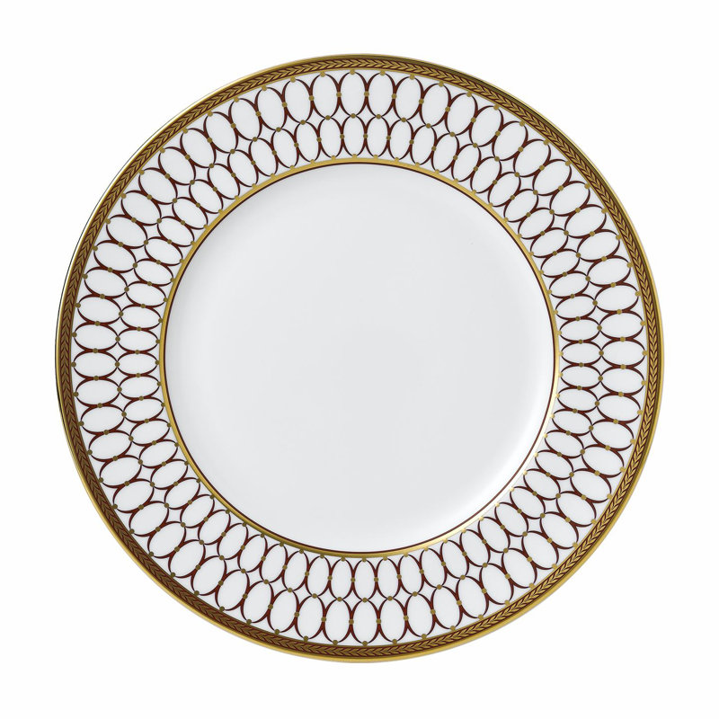 Renaissance White and Gold 6.9" Porcelain Bread Plate