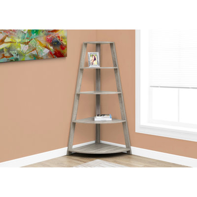 4 Tier Bookcase, Brown Laminate, For Office, Modern Design Display And Use 4 Bookcase , 60"H, Laminate Den, Bedroom Organization