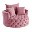 Fauteuil d'appoint en velours avec pivot Zunyas-781044265