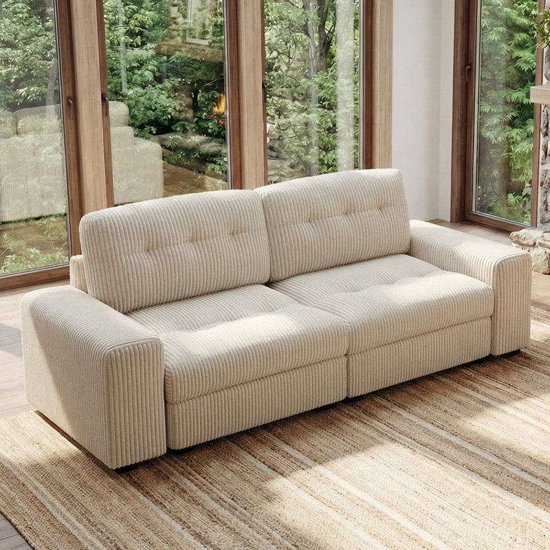 Canapé d'appoint 2 places Bekey, Beige