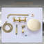 Ensemble de système de douche à pluie 3 boutons croisés, pomme de douche à jet de pluie de 10 pouces avec douchette à main avec valve brute-56590116-125706211