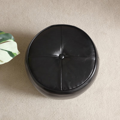 11.8In Small Tufted Round Upholstered Ottoman