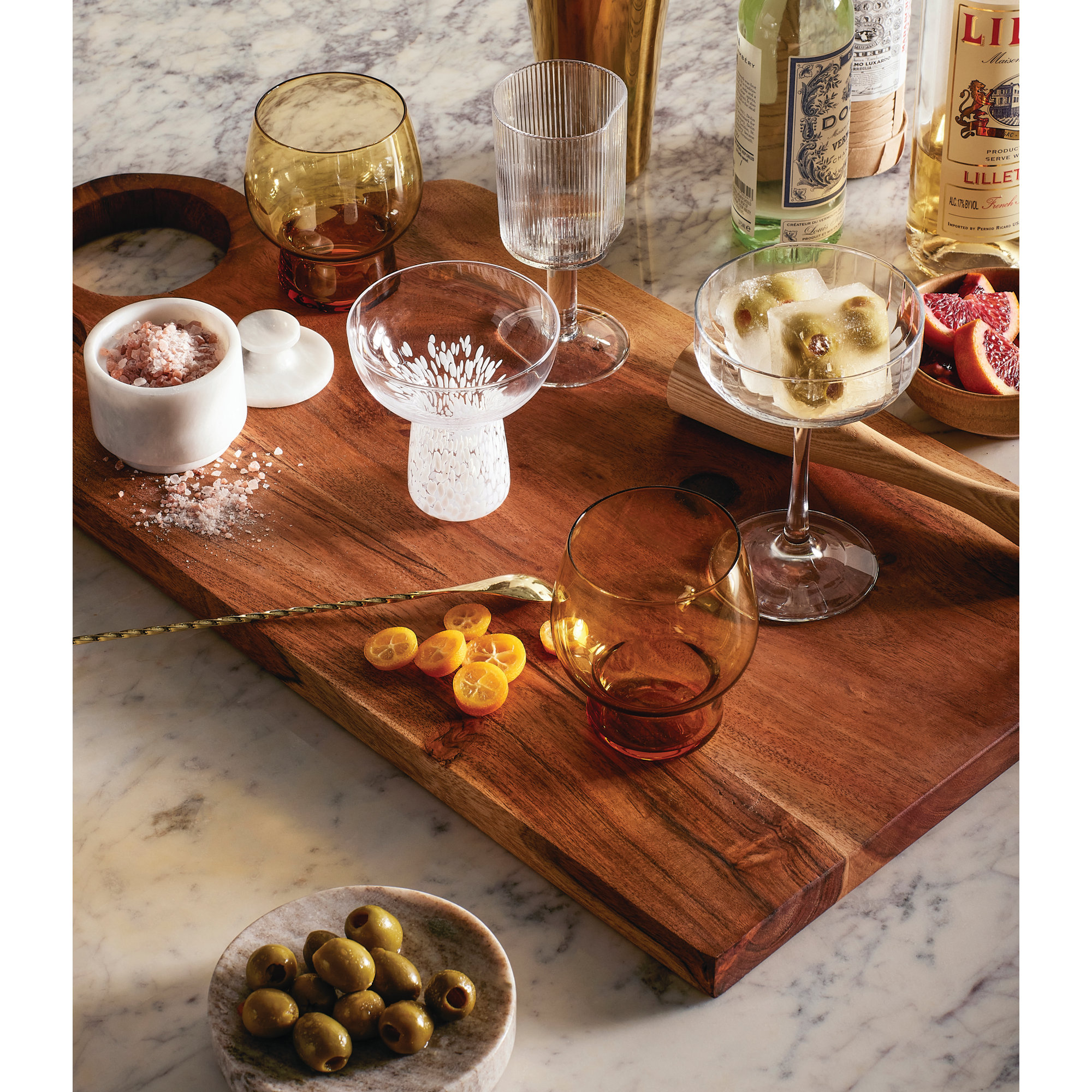 Libbey Paneled Coupe Cocktail Glasses, 8.5-Ounce