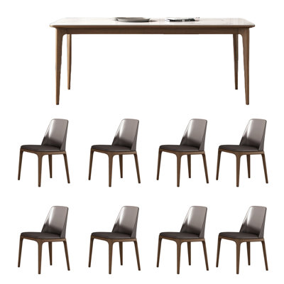 Ensemble de table et de chaises en bois de frêne unique